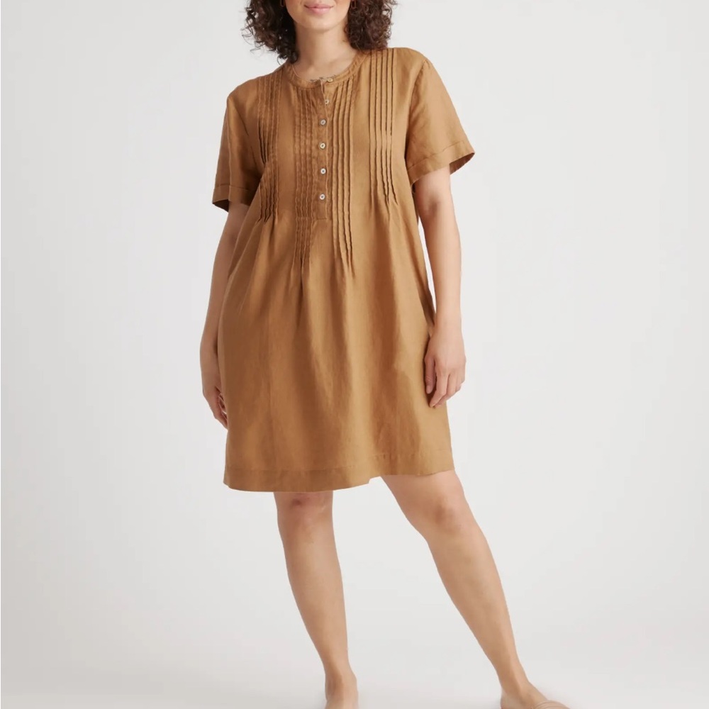 Quince Linen Short Sleeve Dress
